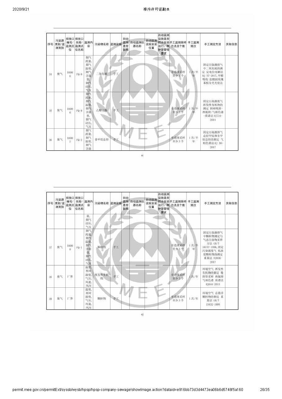 排污許可公示